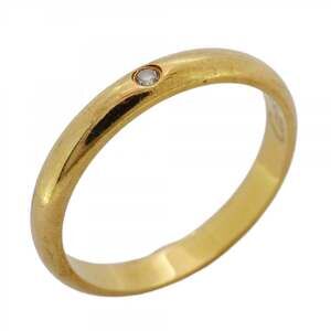 Cartier Classic Wedding Ring, 1PD, 18KYG Yellow Gold with Diamonds, #47, Women's
